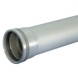 Wavin 50 mm grå afløbsrør - 1000 mm med muffe